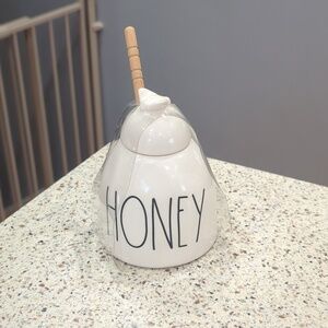 Rae Dunn Honey Pot Lid Wooden Dripper Bee Honeybee
